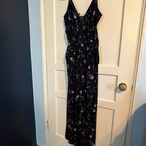 Kaileigh Floral Navy Jumpsuit - Rochelle Sleeveless Jumpsuit